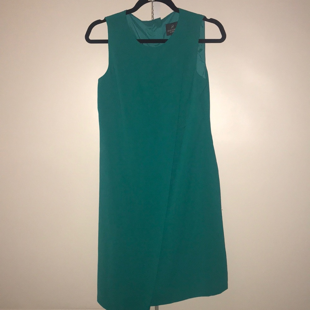 Sleeveless turquoise envelope cocktail dress
